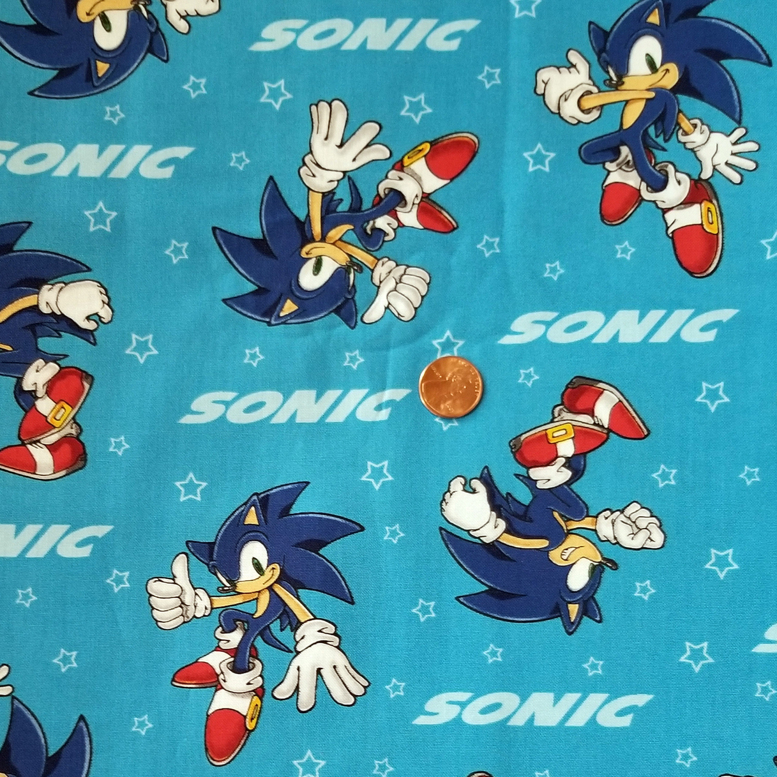 Sonic the discount hedgehog fabric