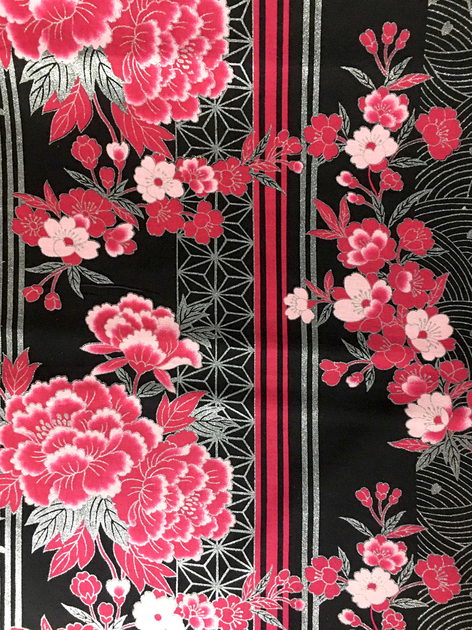 FABJPN-silver-pink-cranes-lines-flowers-seigaiha-black